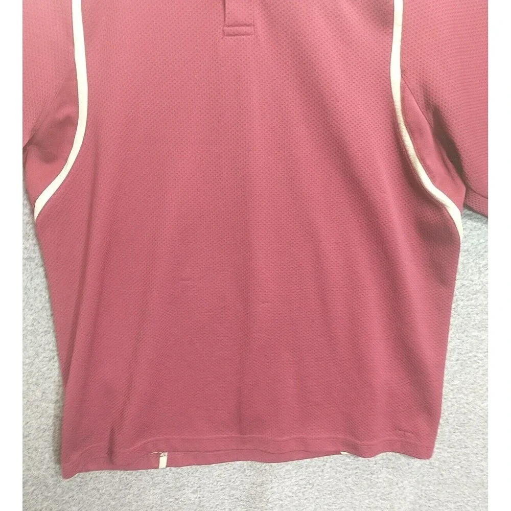 Nike Team FSU Florida State Seminoles Polo Shirt Garnet Mesh Mens Large Fit Dry
